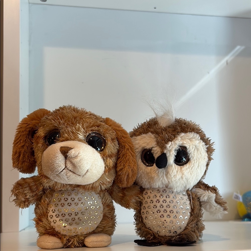 Brown Plush Dog Toy for Small Pets